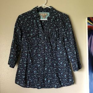 Arizona blouse - 3/4 sleeves and snap front
